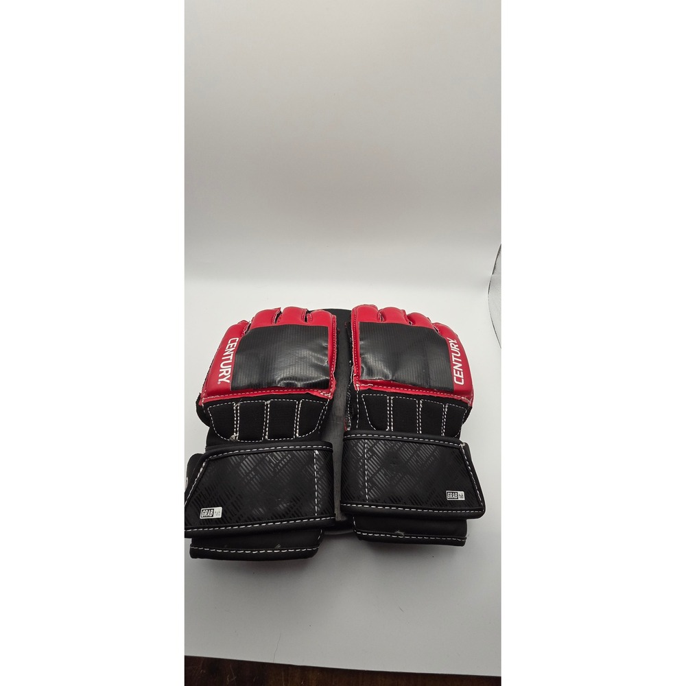 Century Brave MMA Grappling Gloves Red Black Padded Martial Arts M/L
